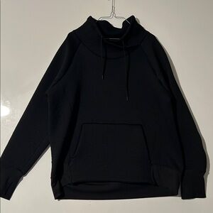 Athleta Cowl Neck Sweatshirt Black XL w/thumb hole